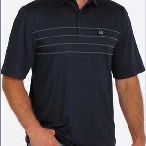Cinch Men's western navy blue Polo Shirt size large